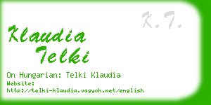 klaudia telki business card